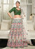 White And Green Embroidery Festive Lehenga Choli