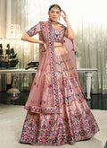 Blush Pink Embroidery Festive Lehenga Choli
