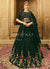 Dark Green Multi Floral Embroidery Georgette Lehenga Choli