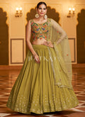Pale Green Sequence Embroidered Traditional Lehenga Choli