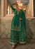 Green Georgette Embroidered Palazzo Suit