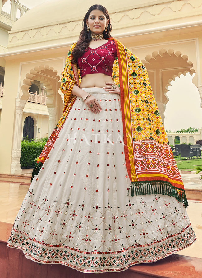 Buy Bollywood Lehenga Pink And White Sequence Embroidery Lehenga Choli