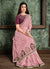 Lavender And Wine Multi Embroidered Designer Saree