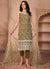 Olive Green Chikankari Pakistani Pant Suit