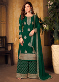 Green Embroidered Pakistani Palazzo Suit