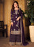 Purple Embroidered Pakistani Palazzo Suit