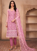 Soft Pink Chikankari Pakistani Pant Suit