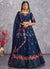 Blue Floral And Sequence Embroidery Wedding Lehenga Choli