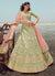 Pale Green Zarkan Embroidered Designer Lehenga Choli