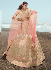 Baby Pink Zarkan Embroidered Designer Lehenga Choli