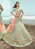 Sea Green Zarkan Embroidered Designer Lehenga Choli