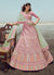 Pink And Mint Zarkan Embroidered Designer Lehenga Choli