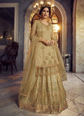 Beige Golden Embroidered Traditional Lehenga Suit