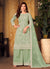 Pista Green Embroidered Palazzo Suit