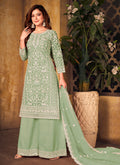 Pista Green Palazzo Suit