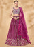 Buy Lehenga Choli In Illinois | Magenta Mirror And Sequence Embroidered Lehenga Choli