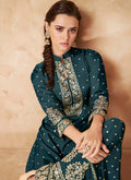Turquoise Sharara Suit In USA