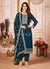 Royal Blue Embroidered Ethnic Georgette Salwar Kameez