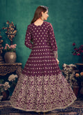 Deep Wine  Slit Style Anarkali Suit