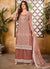 Rustic Brown Embroidered Designer Palazzo Suit