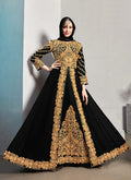 Black Embroidered Designer Anarkali Suit