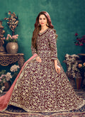 Maroon Wedding Anarkali Suit In Germany