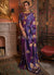 Deep Purple Zari Weaved Satin Silk Saree