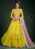 Yellow Mirror Work Embroidery Traditional Lehenga Choli