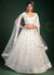 White Mirror Work Embroidery Traditional Lehenga Choli