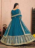 Blue Designer Anarkali Suit In UK