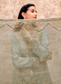 Teal Golden Wedding Palazzo Suit In UK