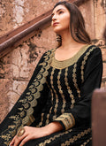 Black Golden Embroidered Wedding Palazzo Suit In Australia