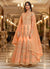 Pastel Orange Embellished Anarkali Suit