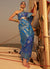 Dark Blue Two Tone Zari Weaved Satin Silk Saree