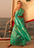 Sea Green Two Tone Zari Weaved Satin Silk Saree