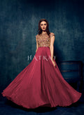 Magenta Sequence Embroidered Designer Gown