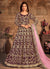 Maroon And Pink Zari Embellished Wedding Anarkali Suit 