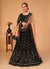 Black Sequence Wedding Lehenga Choli