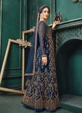 Navy Blue Designer Indian Anarkali Suit In USA