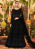 Black Embroidered Wedding Anarkali Suit