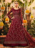 Bridal Red Embroidered Wedding Anarkali Suit