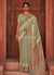 Pale Green Digital Printed Pashmina Silk Saree