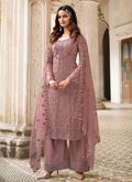 Mauve Pakistani Designer Pant Style Suit