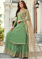Green Gharara Suit