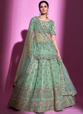 Sea Green Multi Embroidery Wedding Lehenga Choli