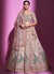 Cream Peach Multi Embroidery Wedding Lehenga Choli