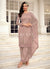 Mauve Embroidered Pakistani Pant Style Salwar Suit