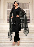 Black Embroidered Pakistani Pant Style Salwar Suit