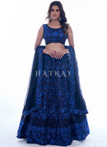 Buy Lehenga Choli - Royal Blue Sequence Embroidery Wedding Lehenga Choli