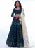 Buy Lehenga Choli - Deep Turquoise Sequence Embroidery Wedding Lehenga Choli